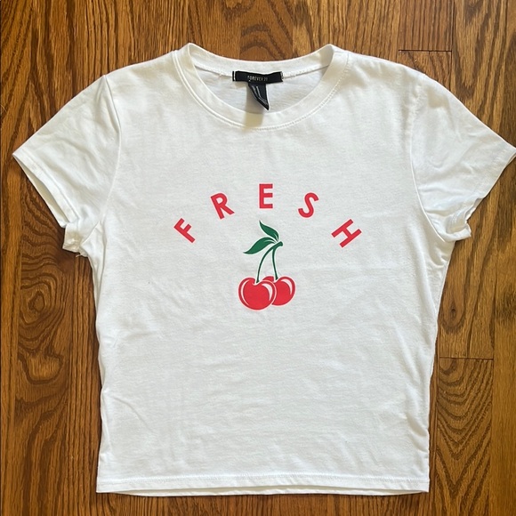 Forever 21 Tops - “FRESH” cherries tshirt